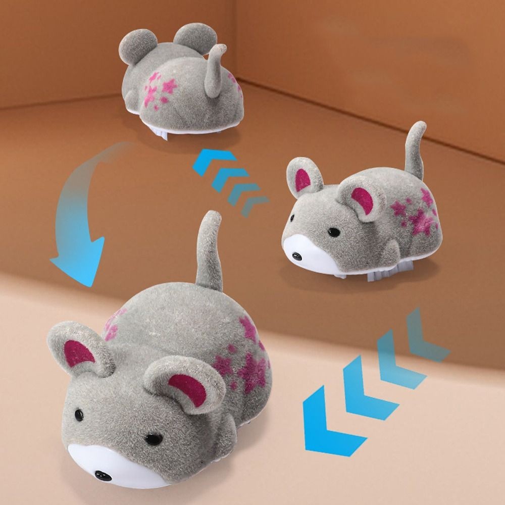 Plush squeaky mouse cat toy – image 3