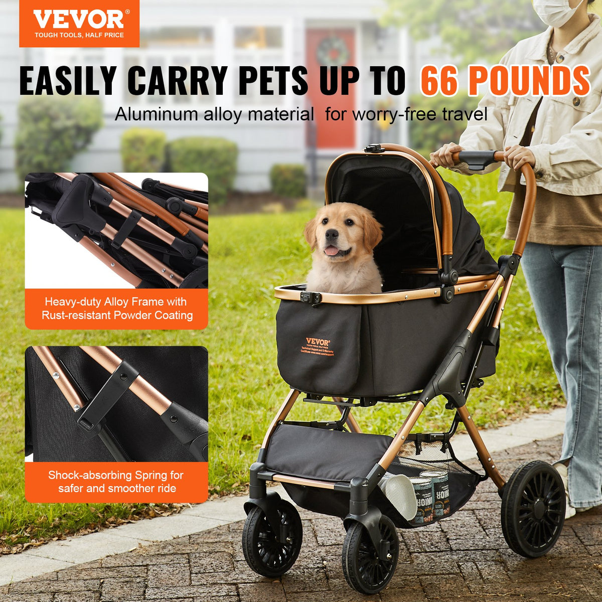 Four-wheel dog stroller – image 1