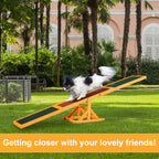 PawHut Wooden Dog Agility Seesaw – 180cm – product view 4
