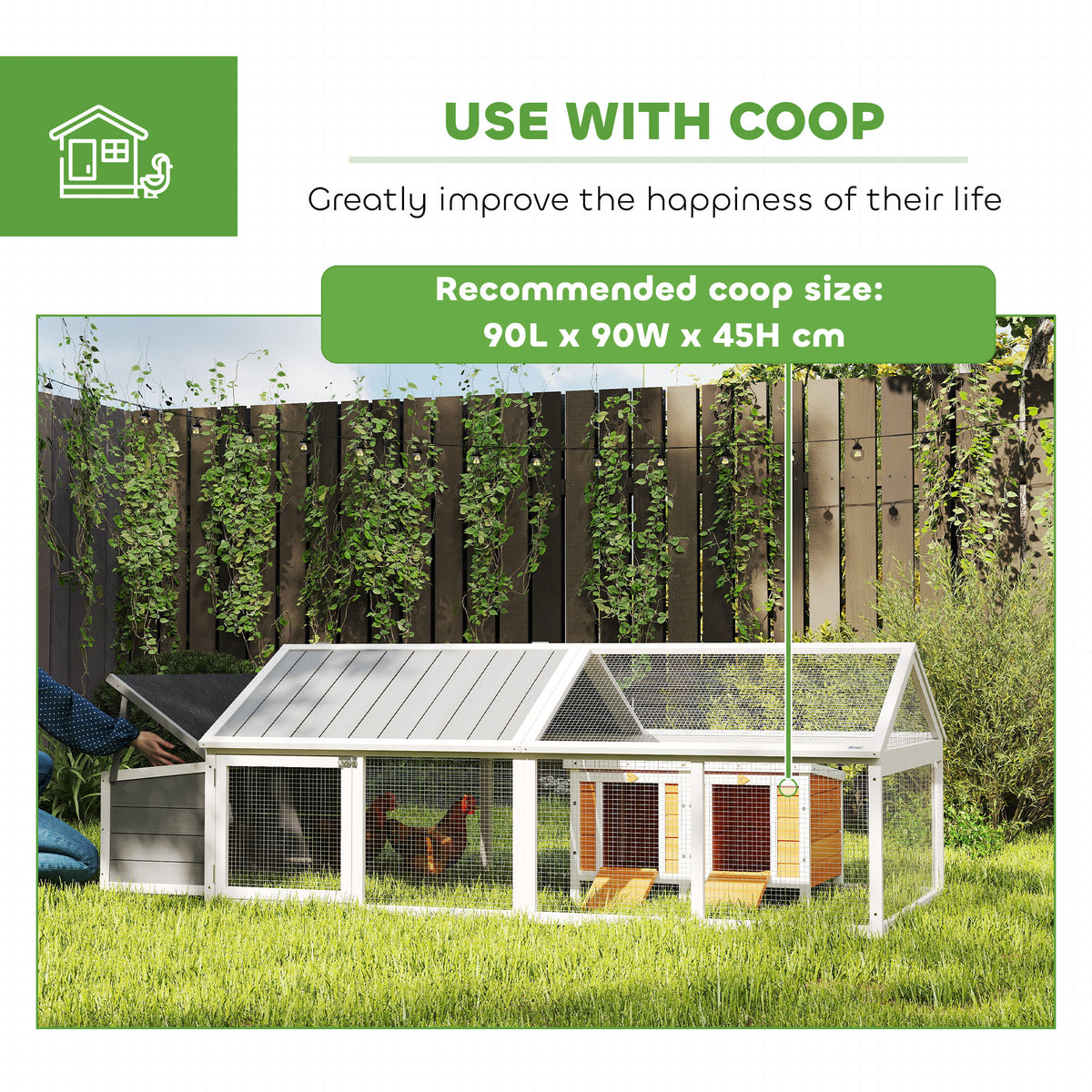 White wooden chicken coop – image 3