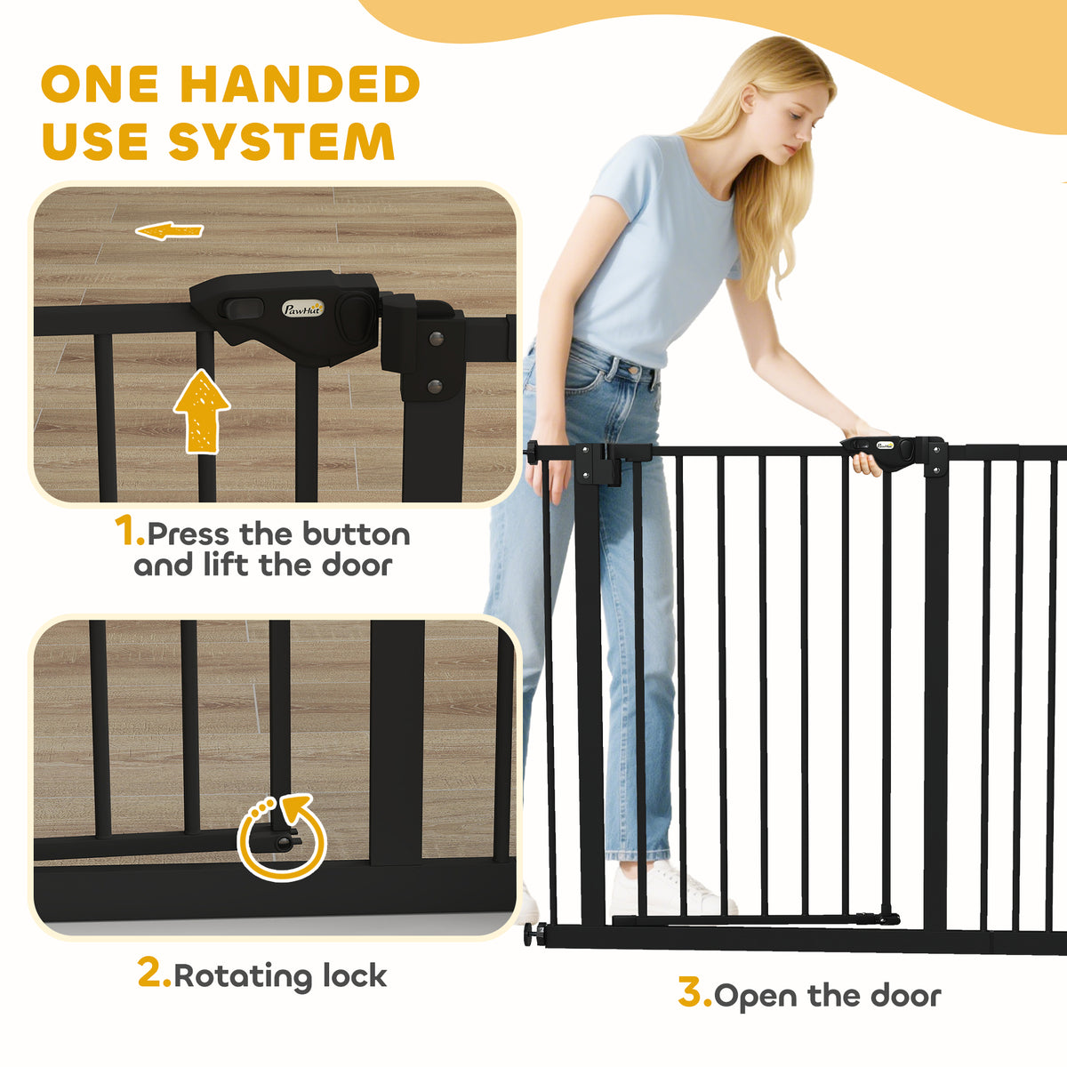 Adjustable safety gate with extension – image 3