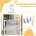 Black auto-close dog safety gate – image 1