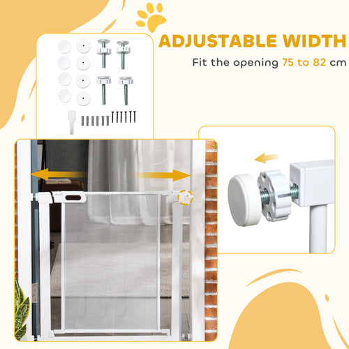 Black auto-close dog safety gate – image 1