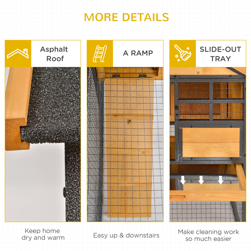 Raised wooden rabbit hutch – image 2