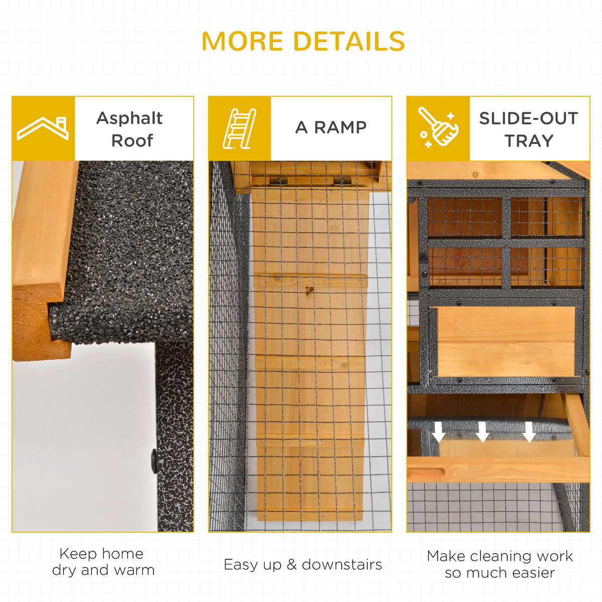 Raised wooden rabbit hutch – image 2