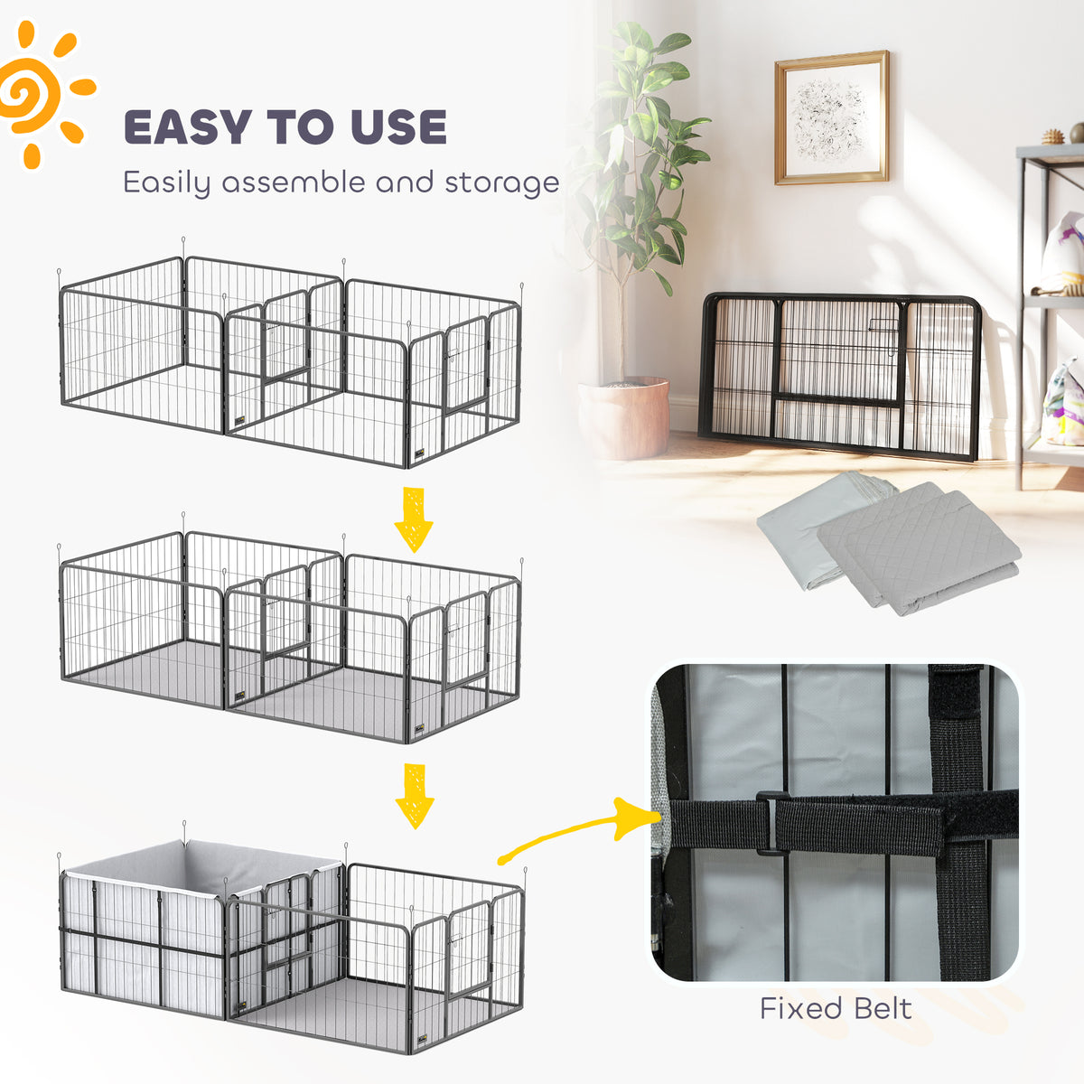 Seven-panel dog playpen – image 2