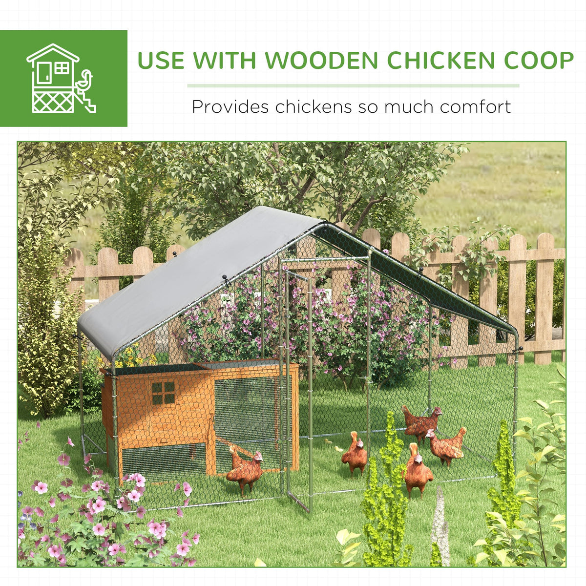 Galvanised walk-in chicken coop – image 4