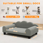 PawHut Small Dog Sofa with Armrests – Grey – product view 3