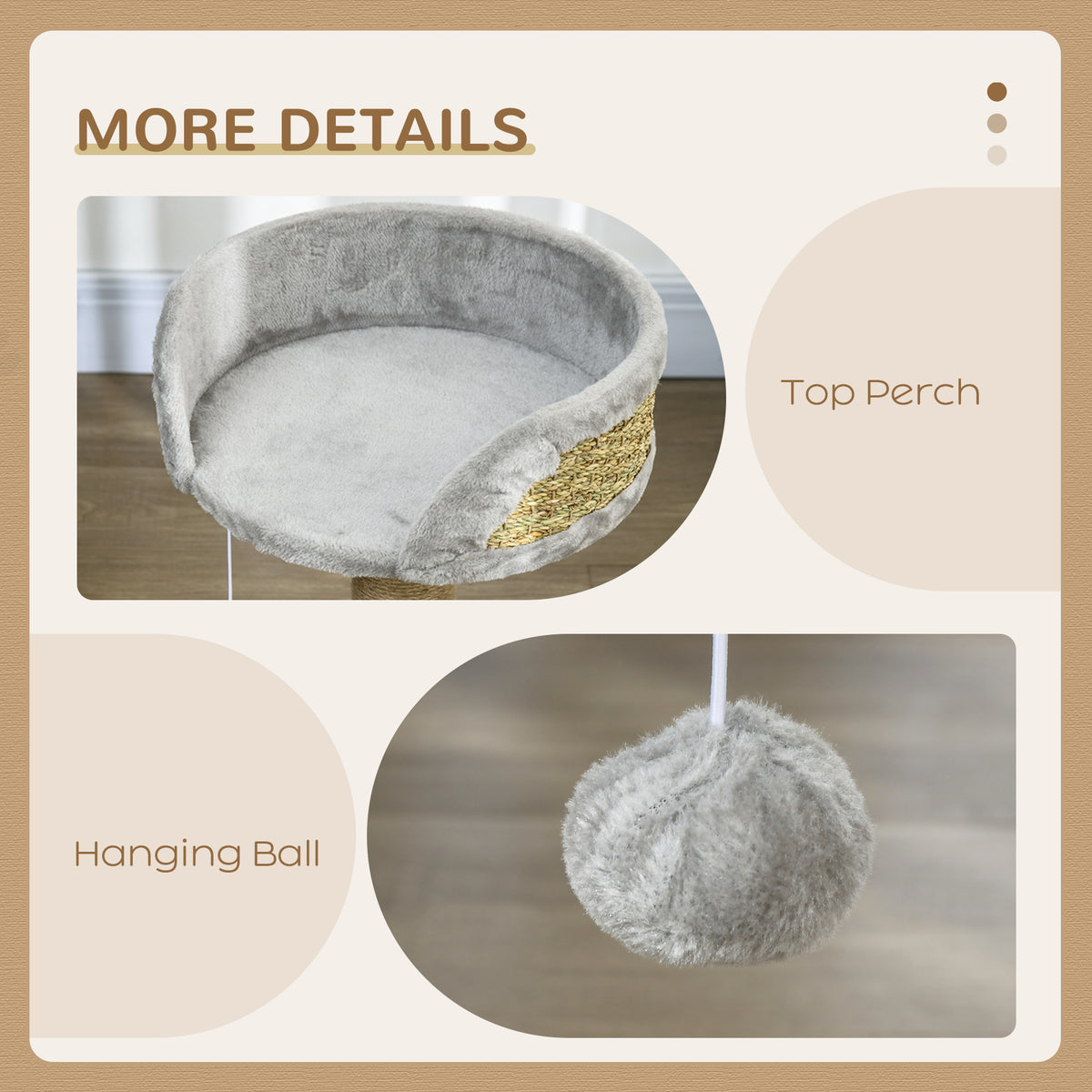 Grey cat tree tower – image 3