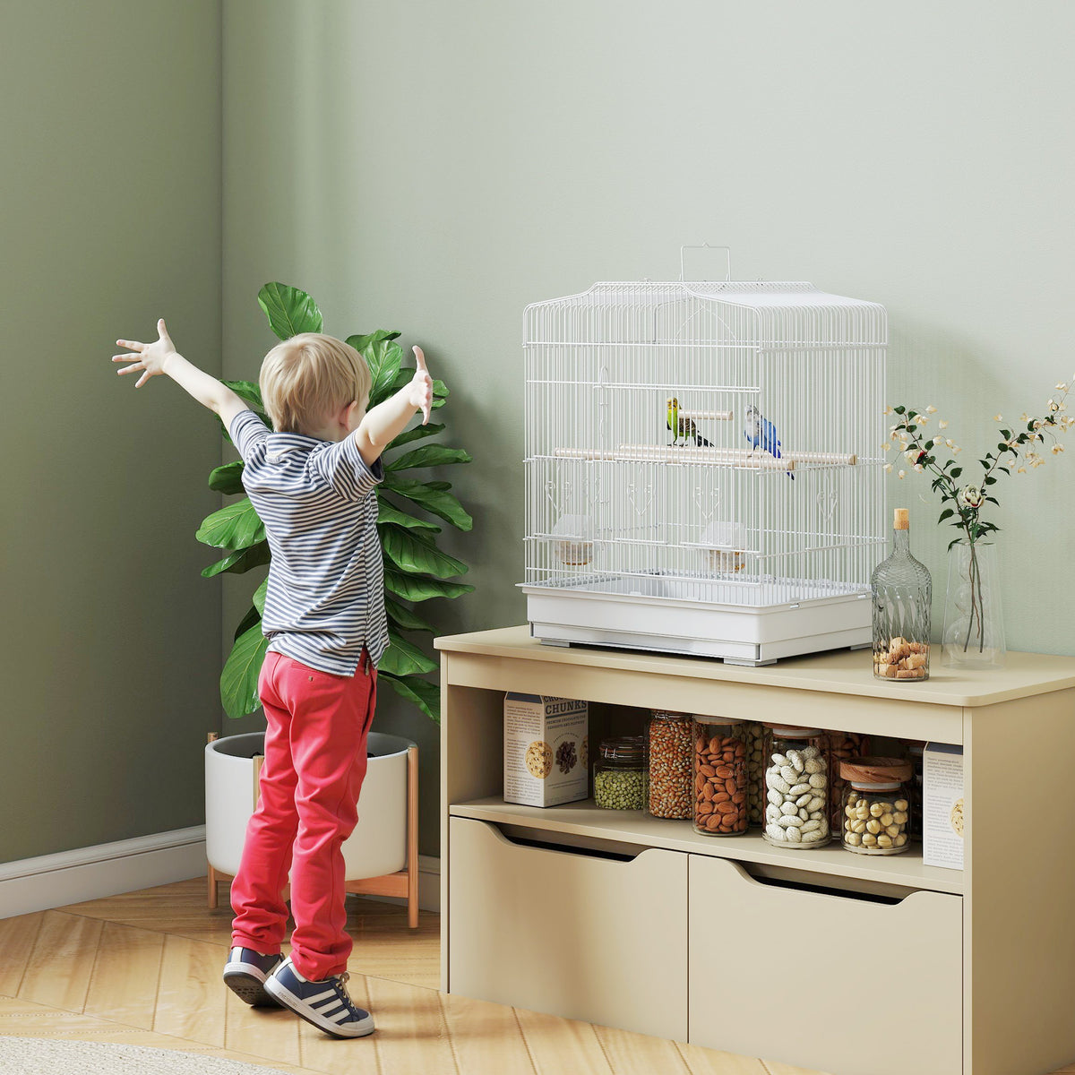 Large metal bird cage – image 1