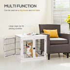 PawHut Dog Crate Side Table – White, 81cm – product view 5