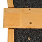 Raised wooden rabbit hutch – image 1