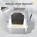 XL stainless steel cat litter box – image 3