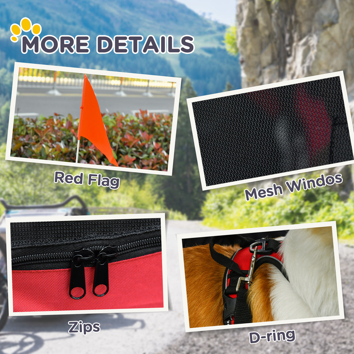 Steel-frame bicycle pet trailer – image 1