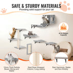 Wall-mounted cat shelves 6-piece set – image 2