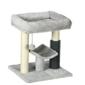 PawHut Cat Tree with Bed & Grooming Brush – 48cm – product view 1