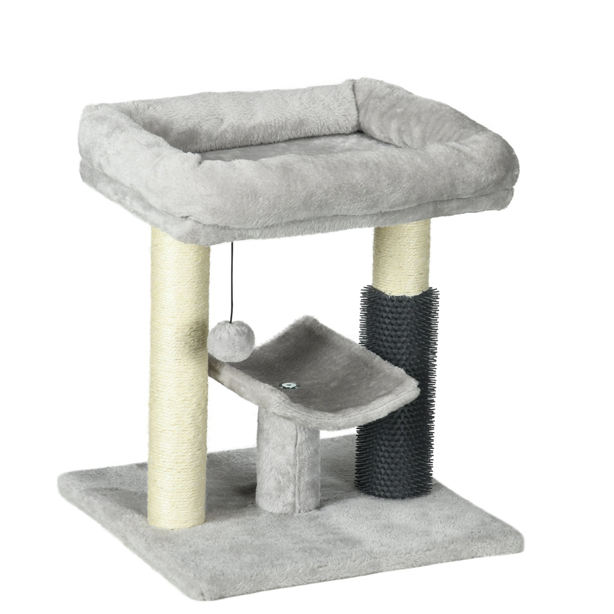 PawHut Cat Tree with Bed & Grooming Brush – 48cm – product view 1