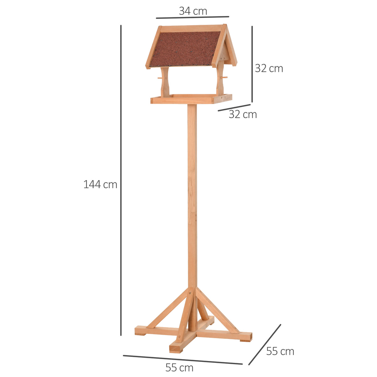 Freestanding wooden bird table – image 4