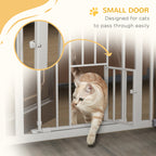 Extra-tall pet gate with cat flap – image 2