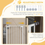 Extra-tall pet gate with cat flap – image 1
