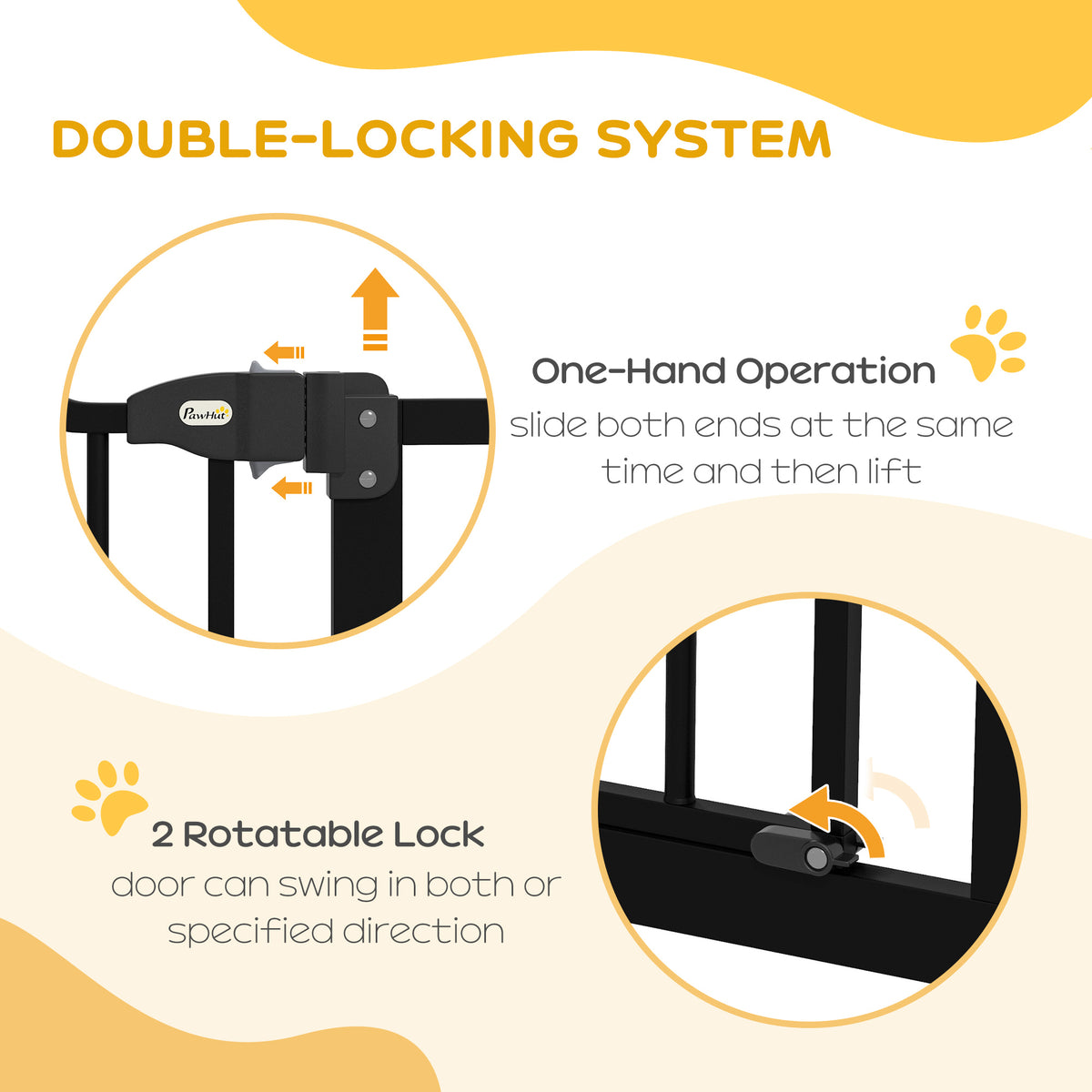 Black pressure-fit dog gate – image 2