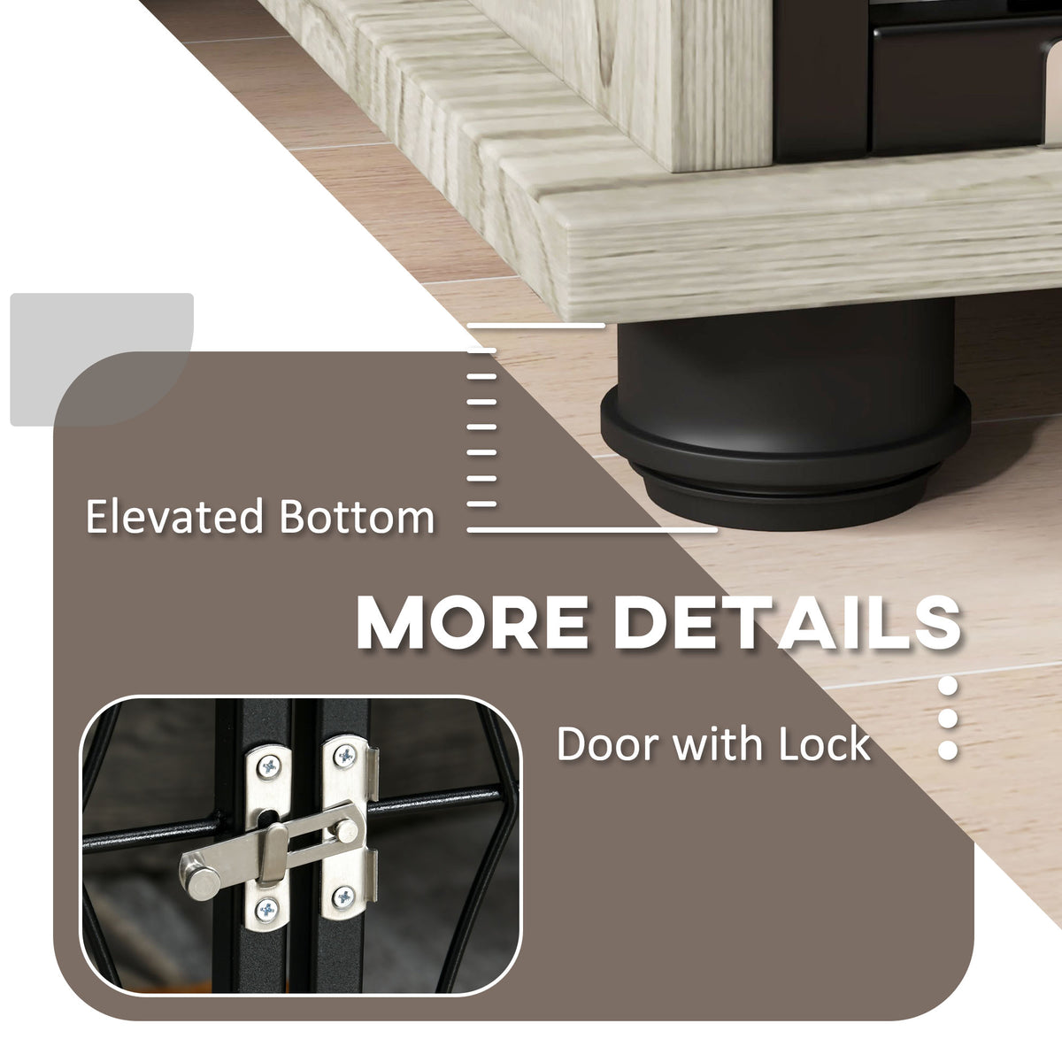 100cm dog crate side table – image 4