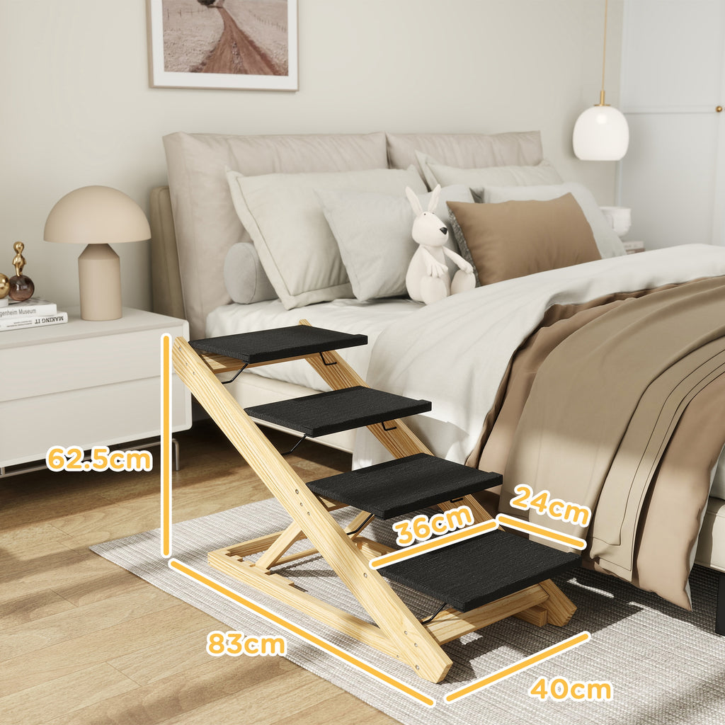 PawHut Adjustable Pet Steps & Ramp – Four Heights – product view 3