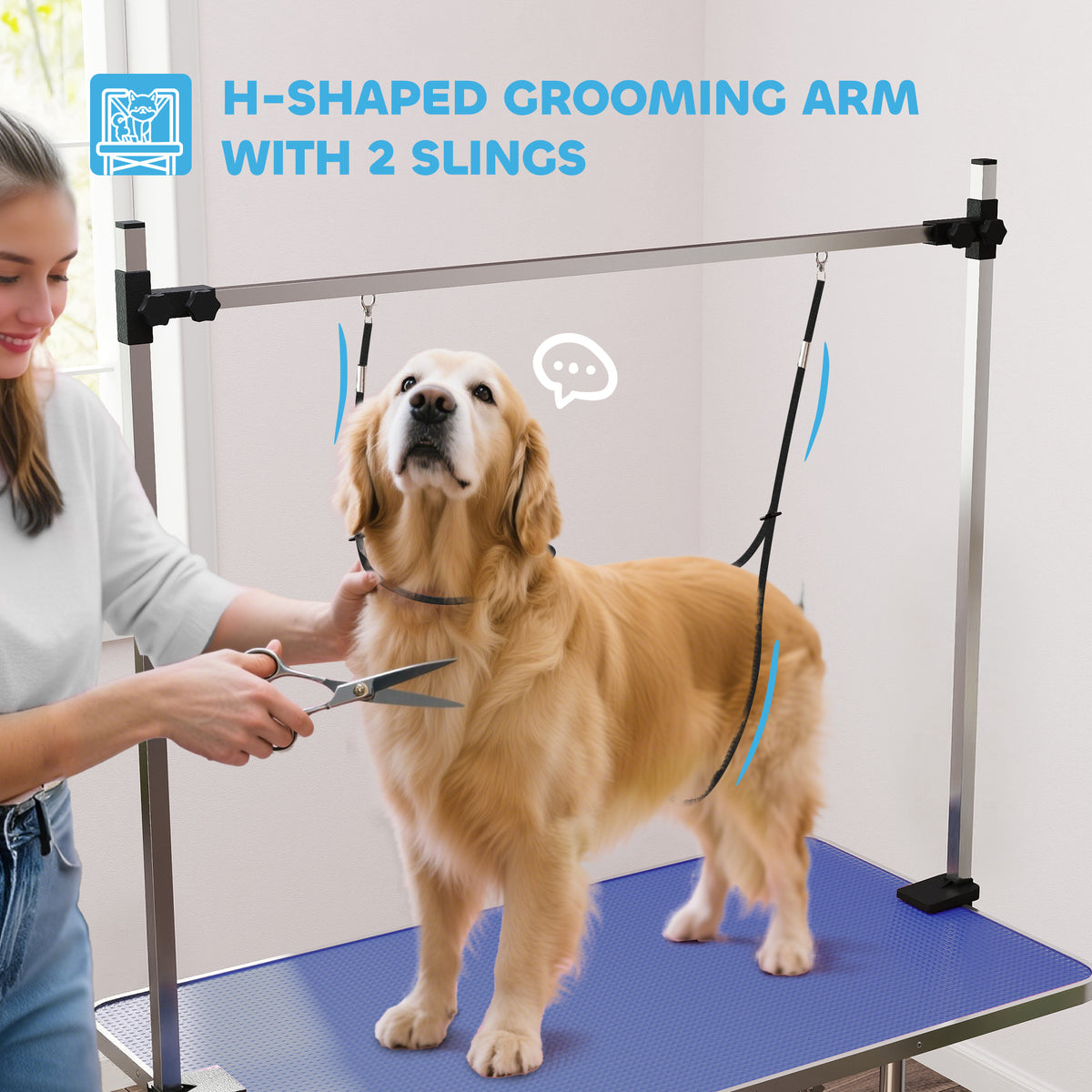 Dog grooming table, blue – image 4