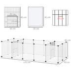 PawHut 18-Panel Small Pet Playpen – White – product view 3