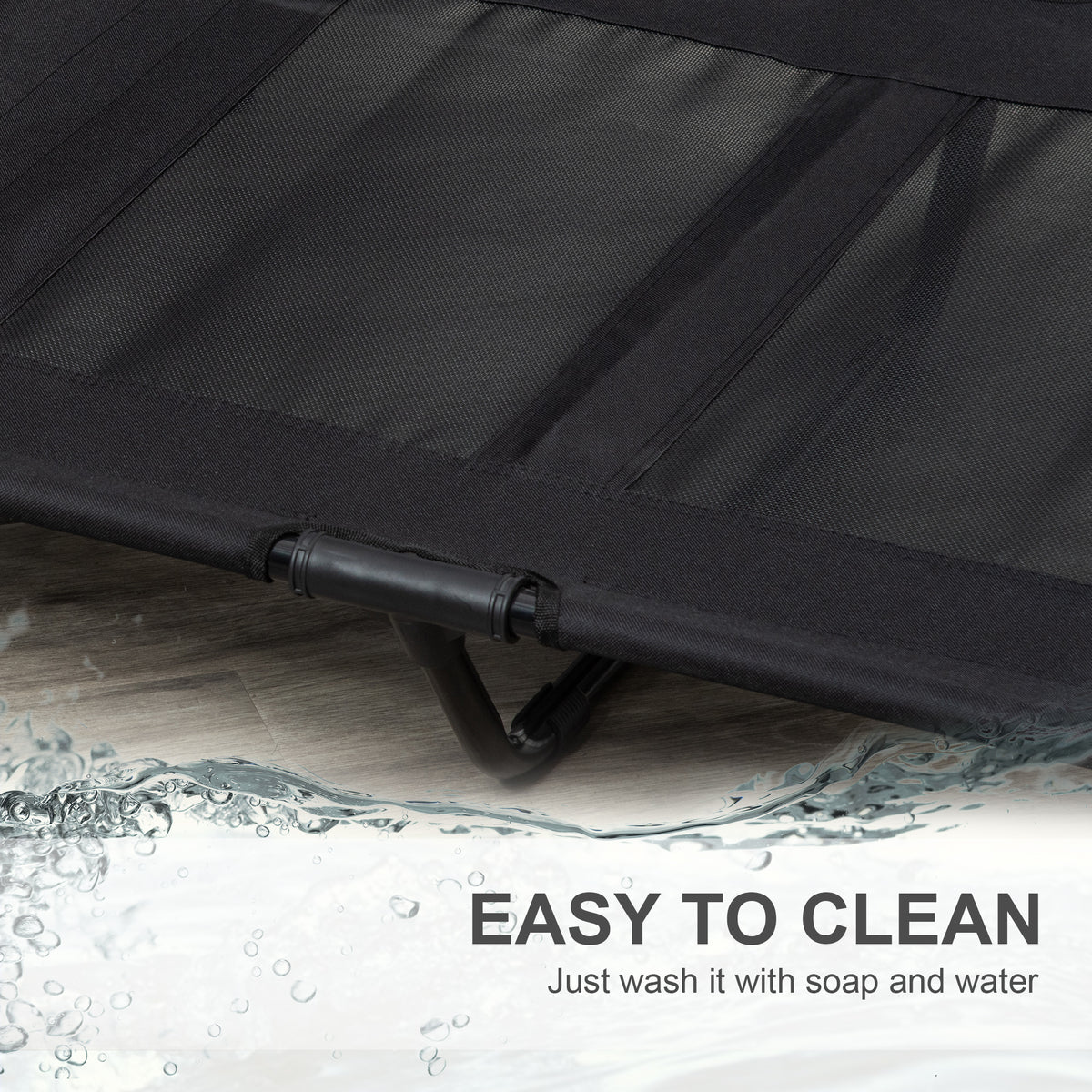 PawHut Raised Mesh Dog Bed – Black, 92cm – product view 5