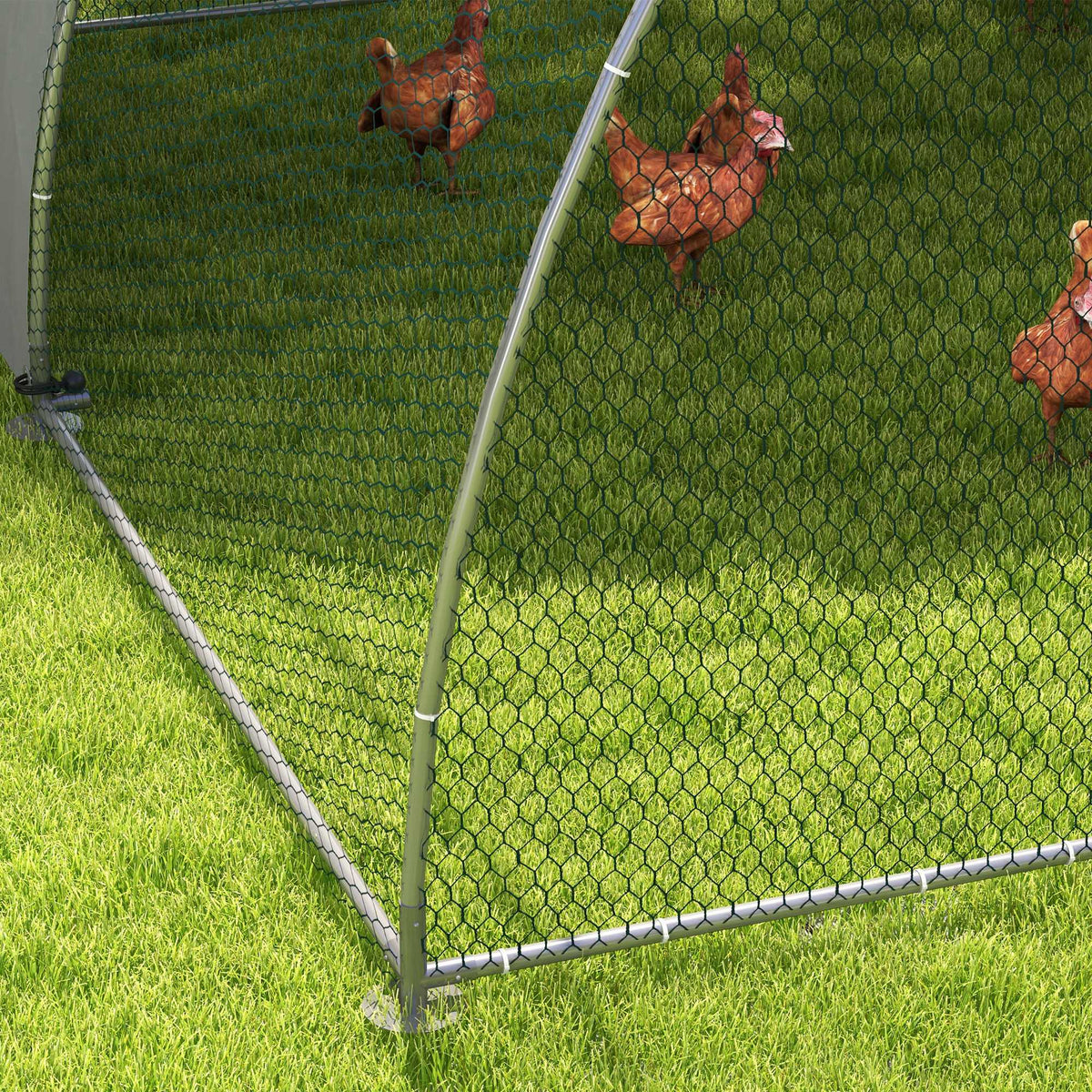 Galvanised outdoor chicken coop – image 1