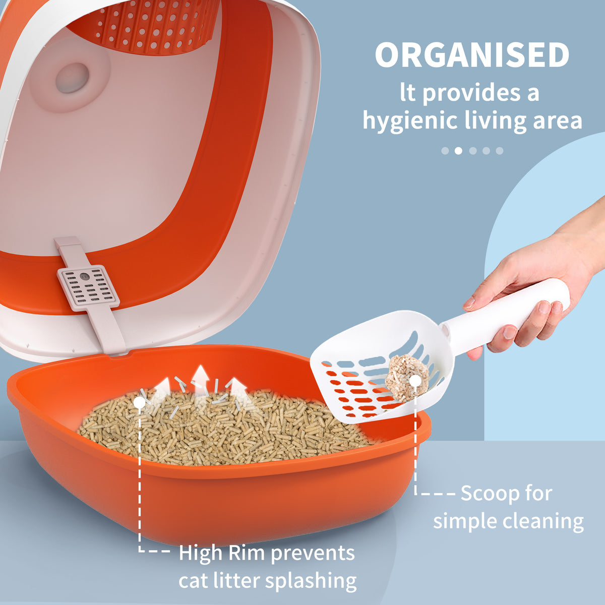 Folding cat litter tray – image 4