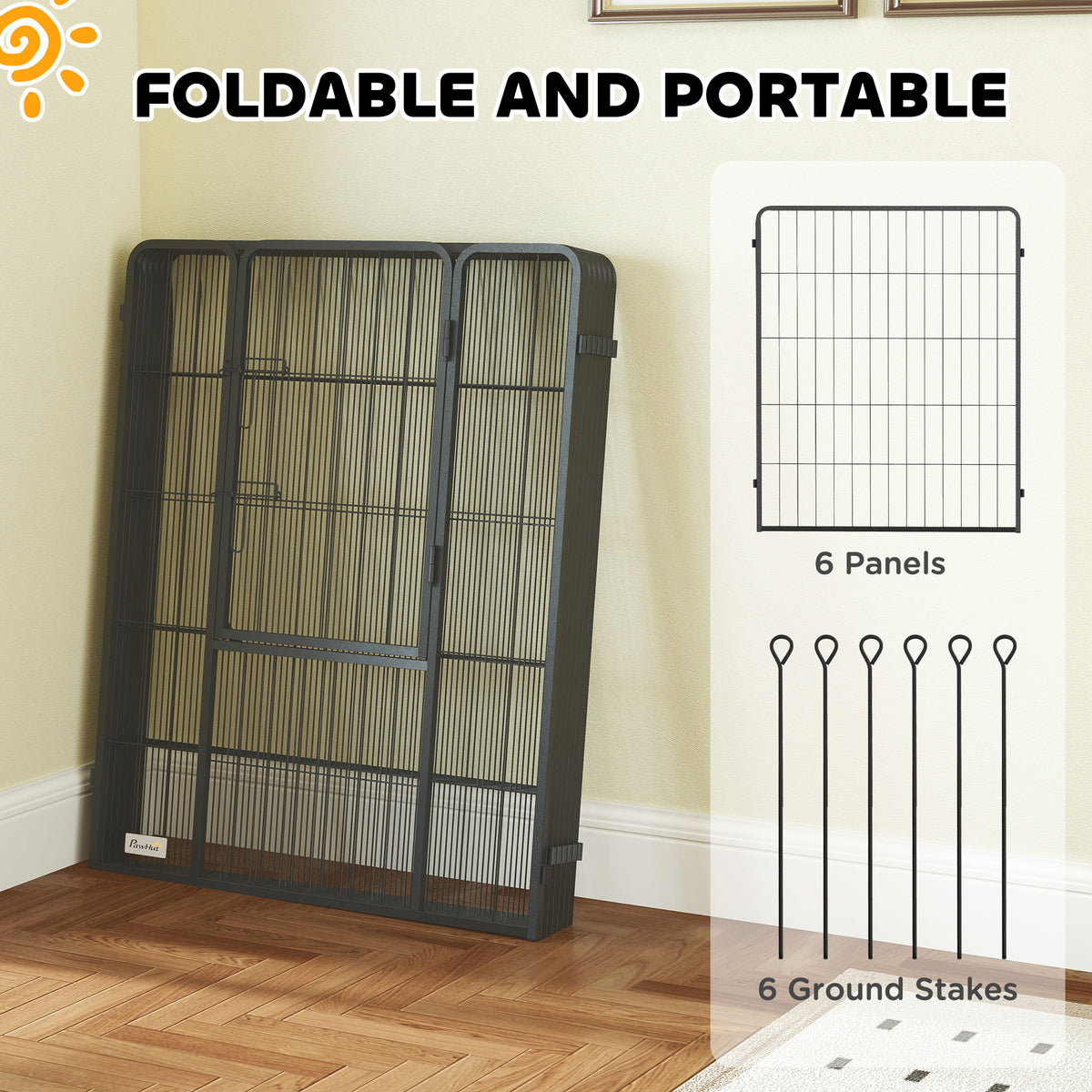 Six-panel dog playpen – image 4