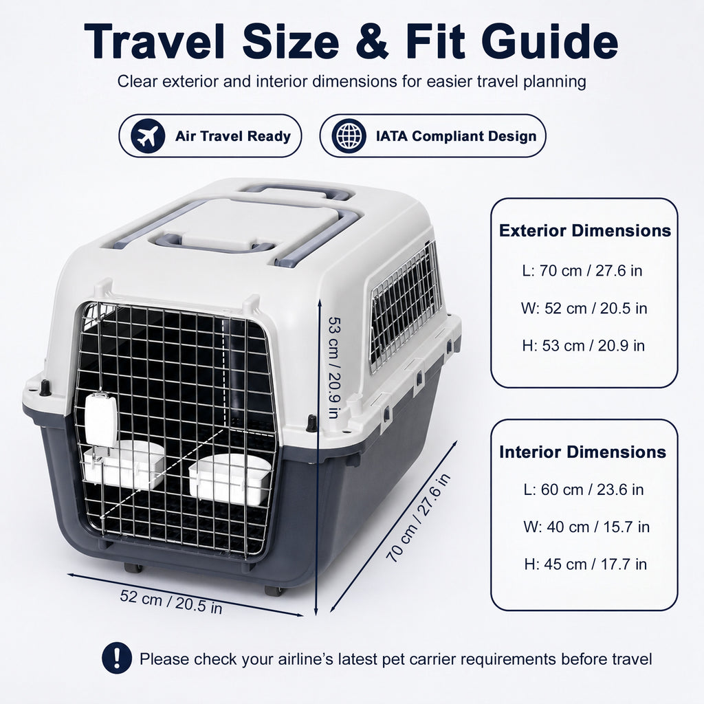 Pet travel crate with wheels – image 4