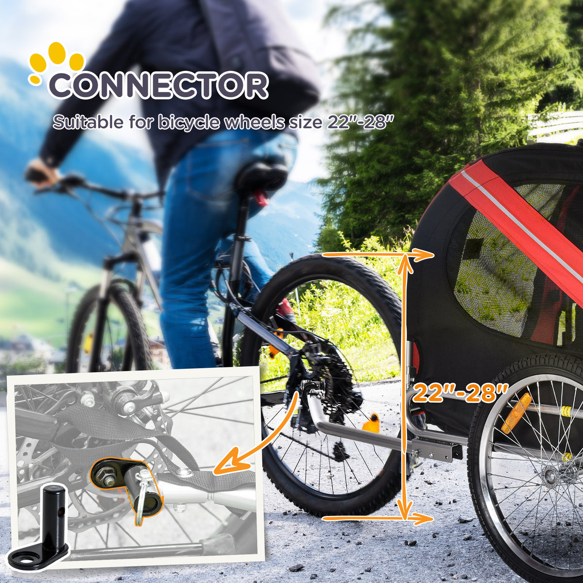 Steel-frame bicycle pet trailer – image 3