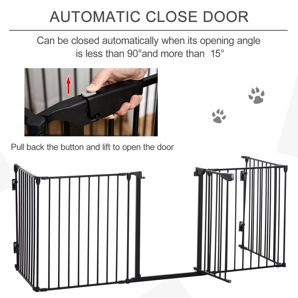 Five-panel metal pet playpen – image 3