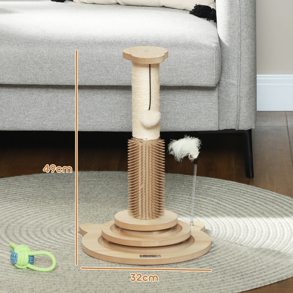 PawHut Five-in-One Cat Scratch Post – 49cm – product view 3