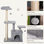 Light grey 114cm cat tree – image 4