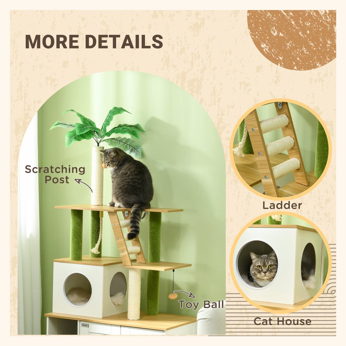 Cat tree and litter box cabinet – image 4
