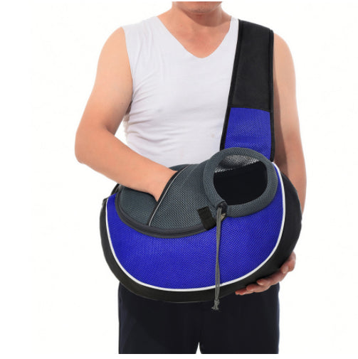 Crossbody pet carrier – Blue-M