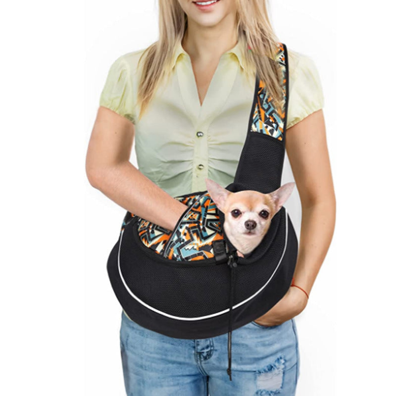 Crossbody pet carrier – Orange-S