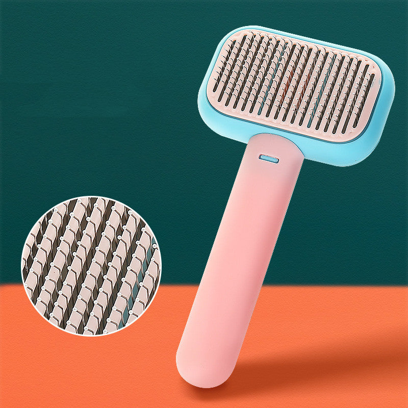 Pet grooming brush – Pink-1PCS