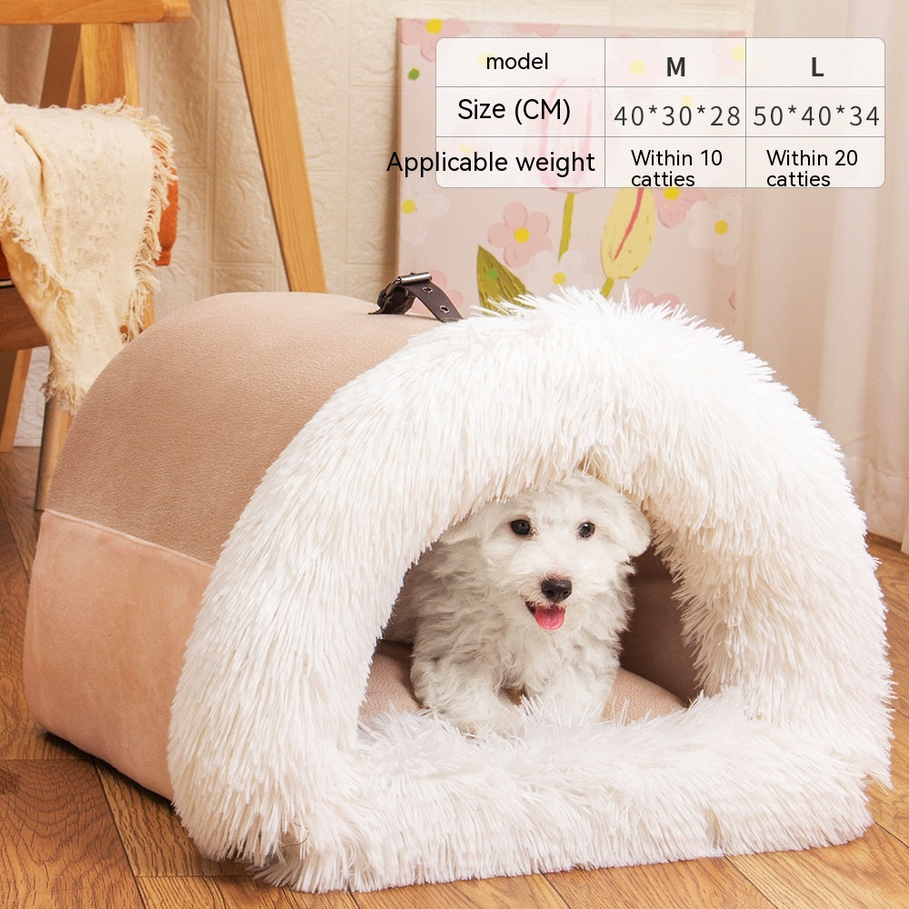 Portable pet nest – Splicing Portable Brown-M