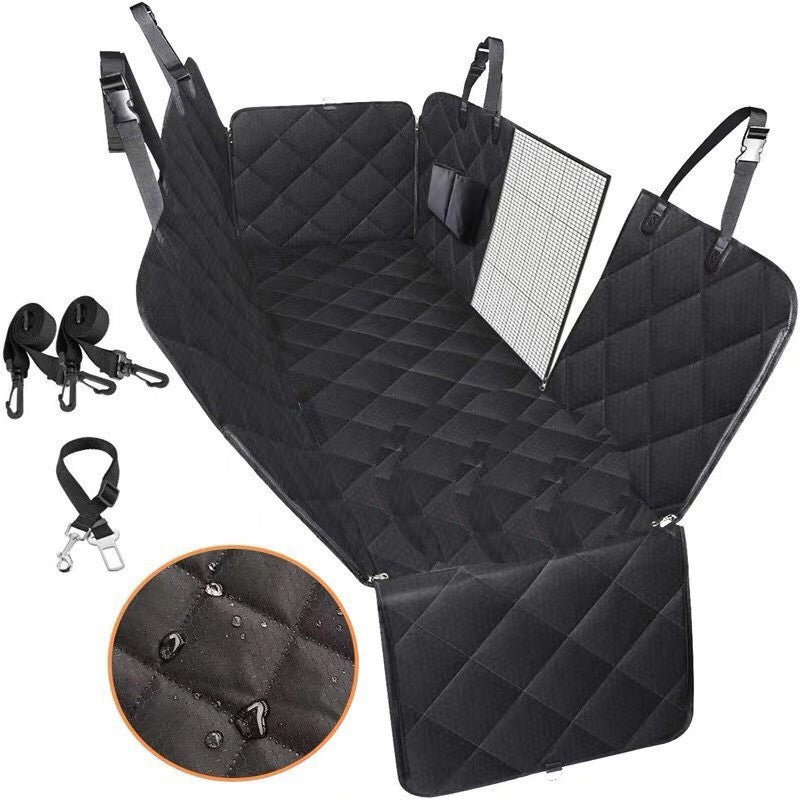 Dog car seat cover – Black belt mesh