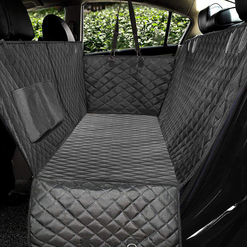 Dog car seat cover – Black middle zip