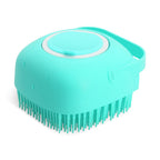Silicone pet shampoo brush – Blue