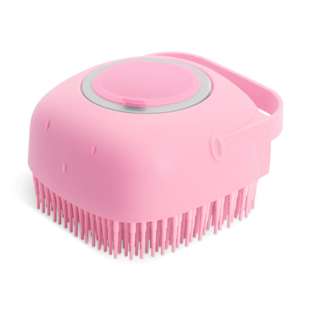 Silicone pet shampoo brush – Pink