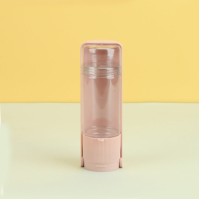 Pink portable pet water bottle