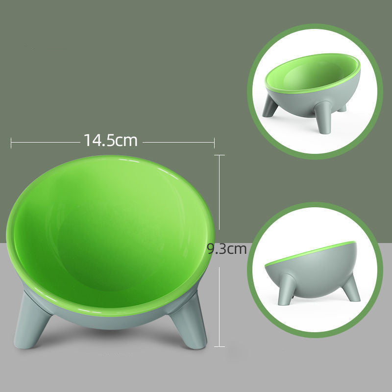 Tilted pet feeding bowl – Moff Green