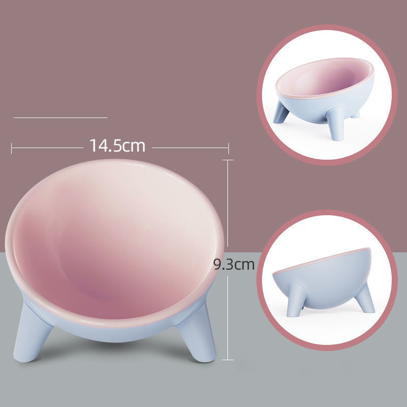 Tilted pet feeding bowl – Pink